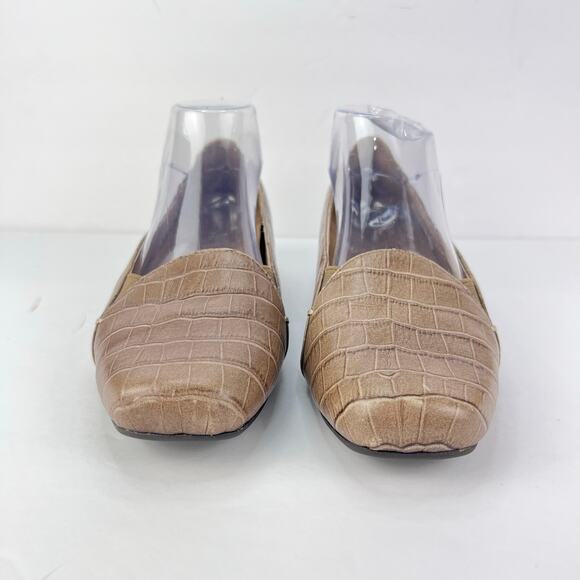 Vionic 9 Women's Dolores Slip On Croc-Embossed Leather Orthaheel Comfort Shoes - Picture 6 of 10